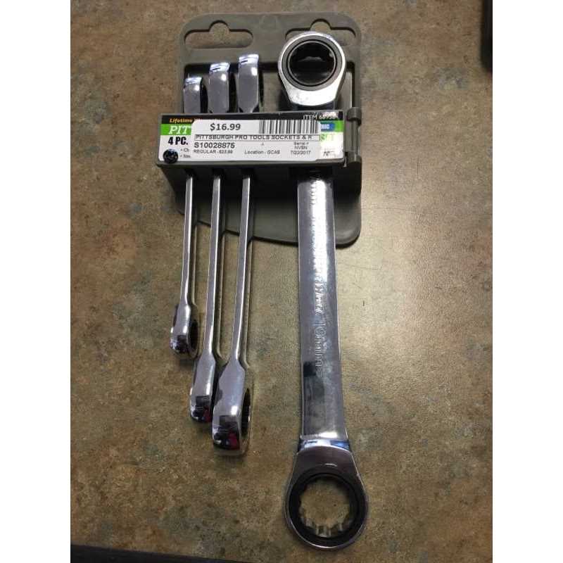Pittsburgh 4 Piece SAE Ratcheting Box End Set 68959 - Image 3