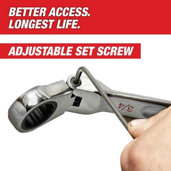 Milwaukee Combination Wrench Flex Head Ratcheting 45-96 - Image 2