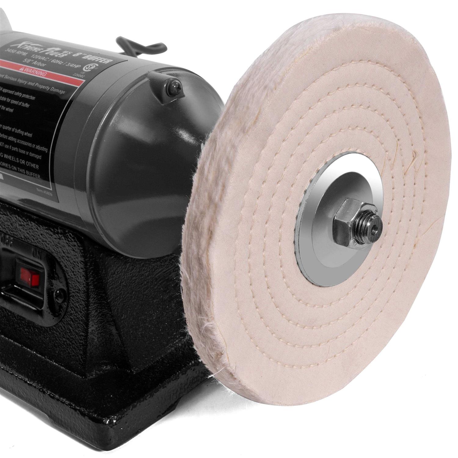 XtremepowerUS 8 Dual Buffer Benchtop Buffer Grinder 3/4HP Polisher Buff Grinder Polishing Grinder Machine - Image 3