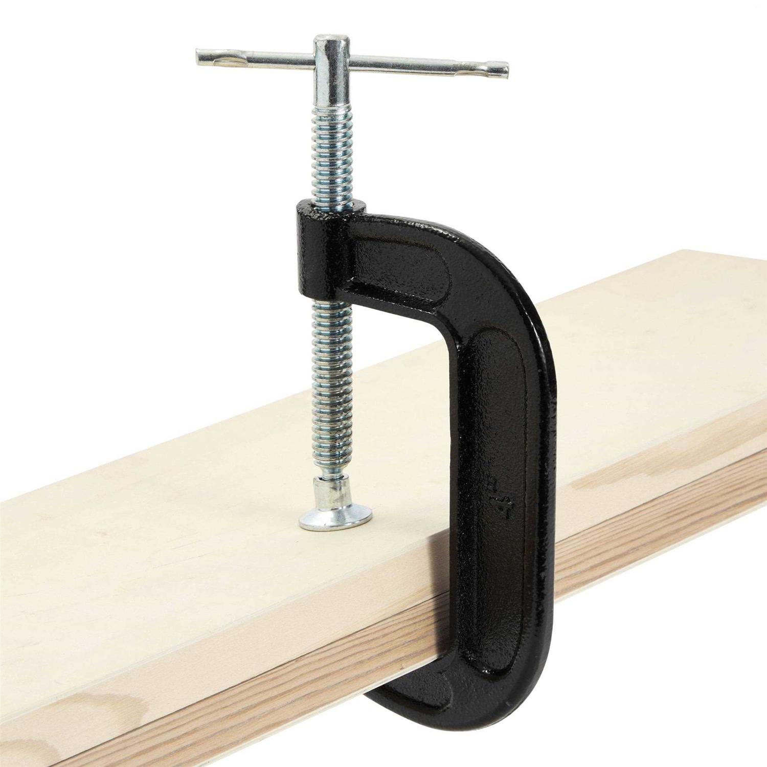 4 Pack Heavy Duty C Clamps Jaw Opening for Woodworking - Image 4