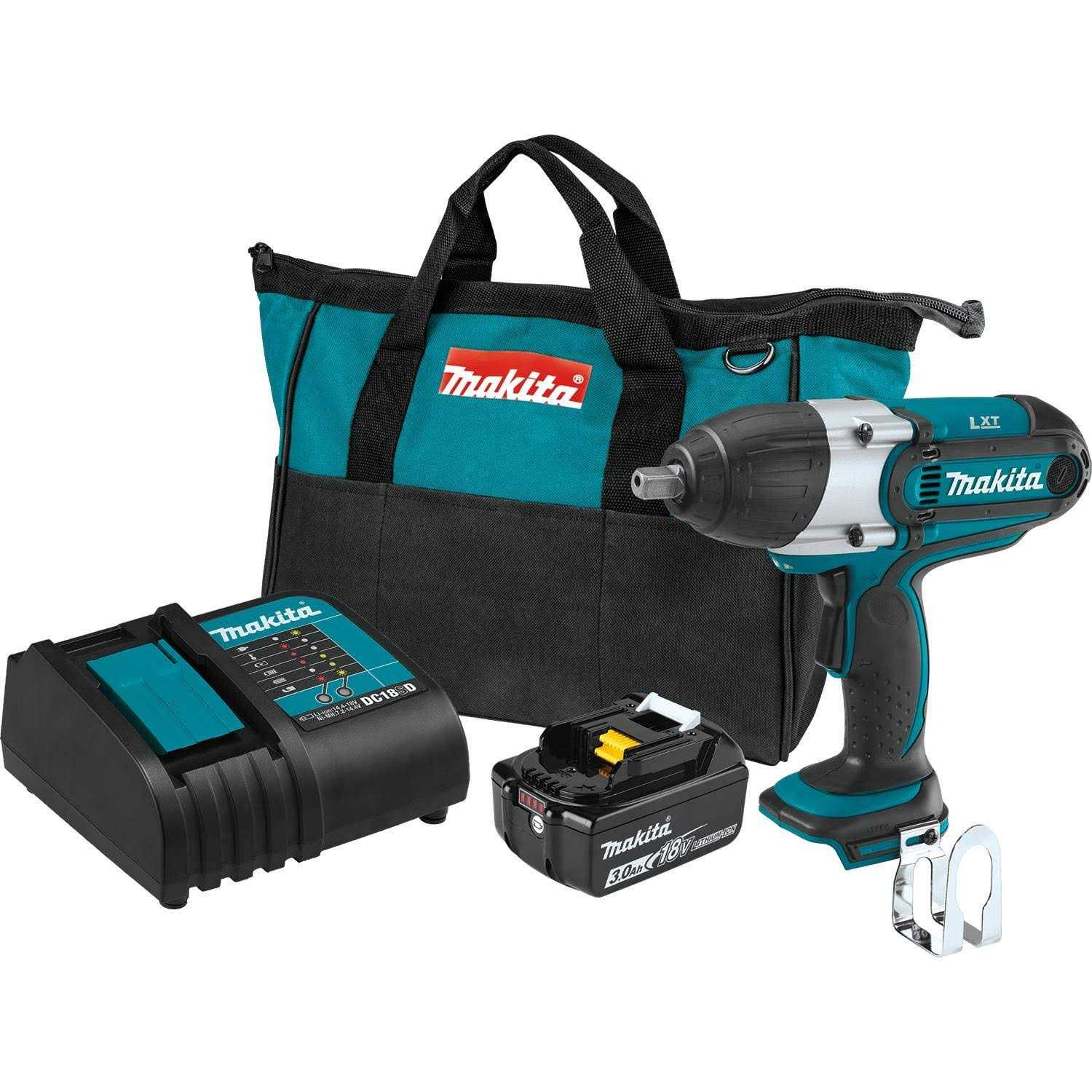 Makita XWT04S1 18V LXT Lithium-Ion Cordless 1/2 Sq. Drive Impact Wrench Kit