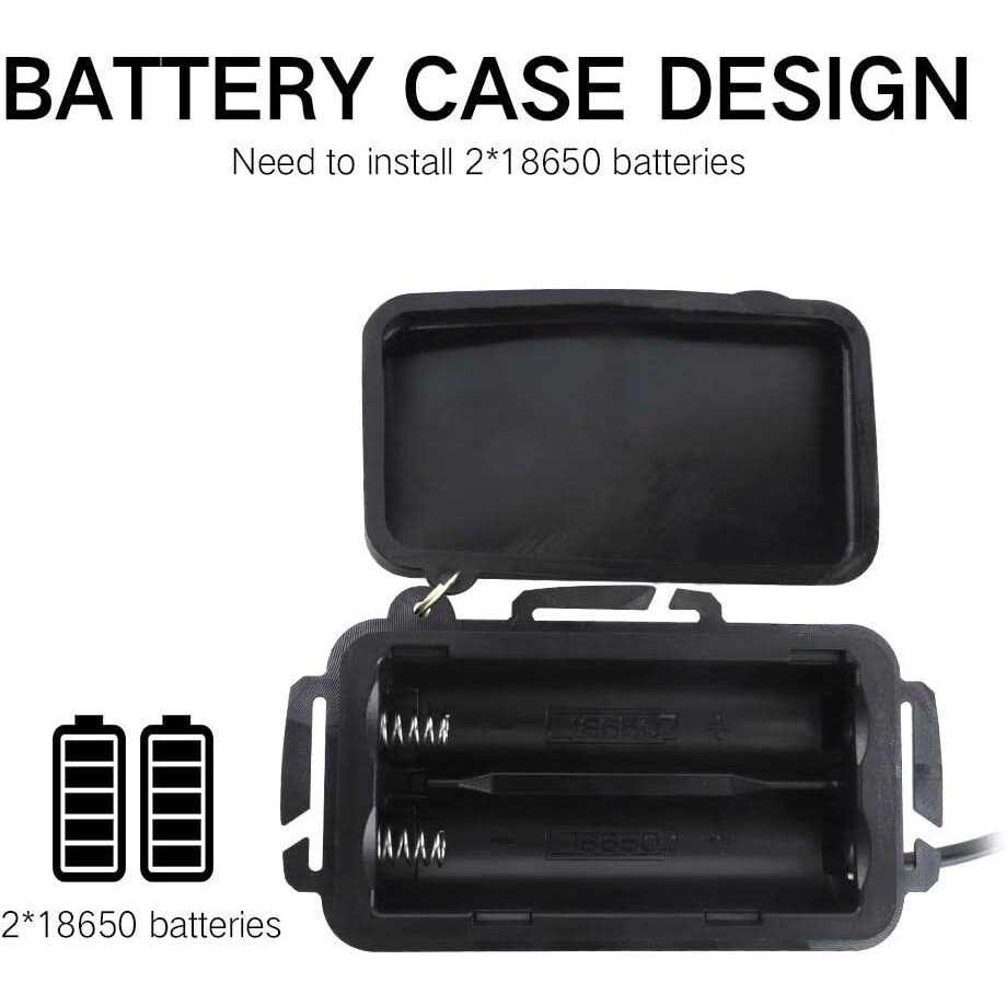 BORUIT RJ-3000 LED Headlamp,3 Modes White and LED Headlight Rechargeable 5000 Lumens Head - Image 5