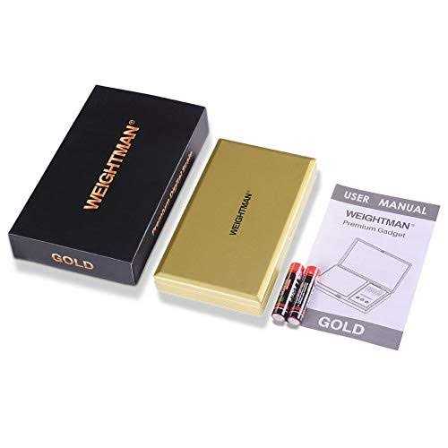 WEIGHTMAN Digital Scale Gram 200g/0.01g Pocket Scale Gold Titanium Plating - Image 4