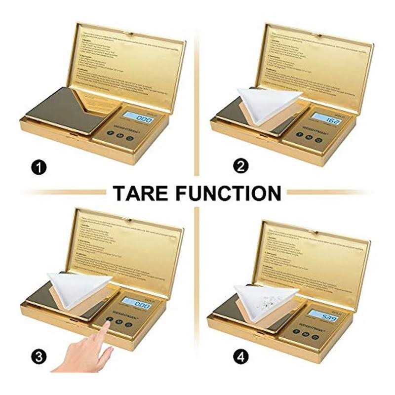 WEIGHTMAN Digital Scale Gram 200g/0.01g Pocket Scale Gold Titanium Plating - Image 5
