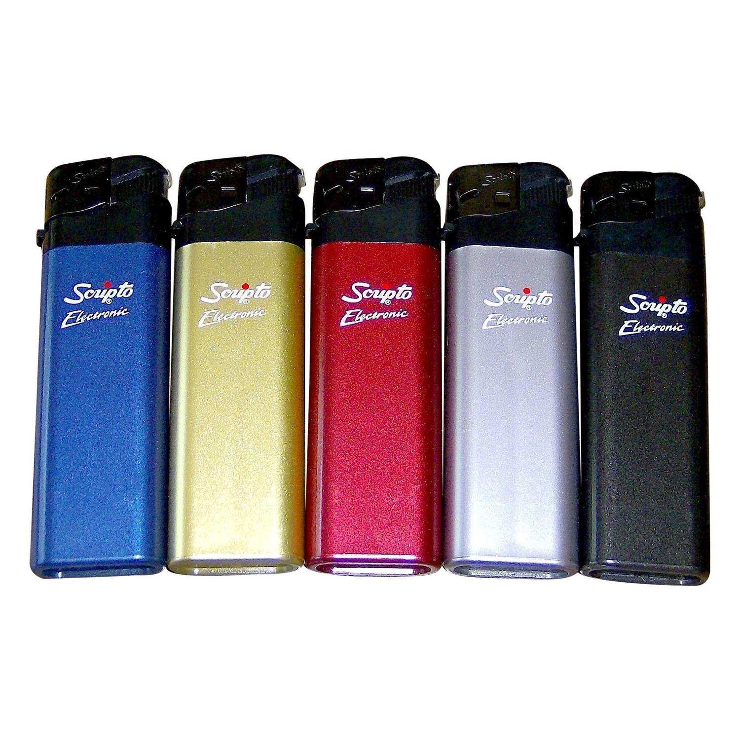 Scripto Electronic Lighters Full Size 5 Count