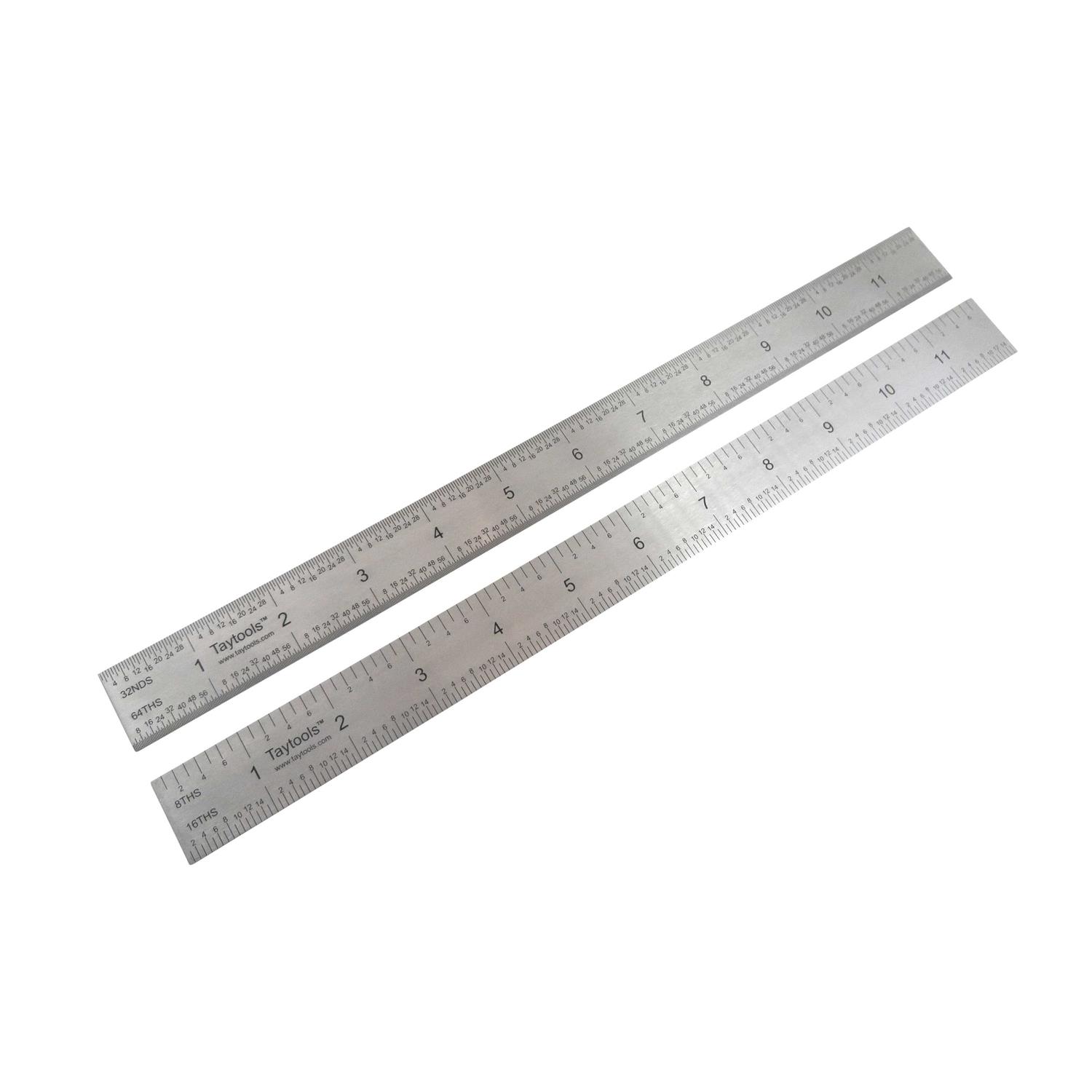 Taytools Rigid Machinist Rule Ruler Hardened Spring Steel 4R Graduations - Image 3