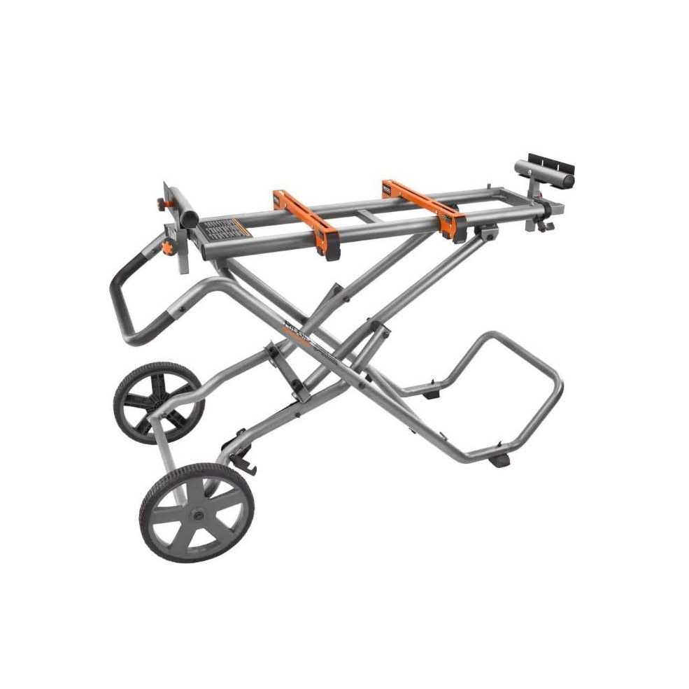 RIDGID AC9946 Mobile Miter Saw Stand with Mounting Braces