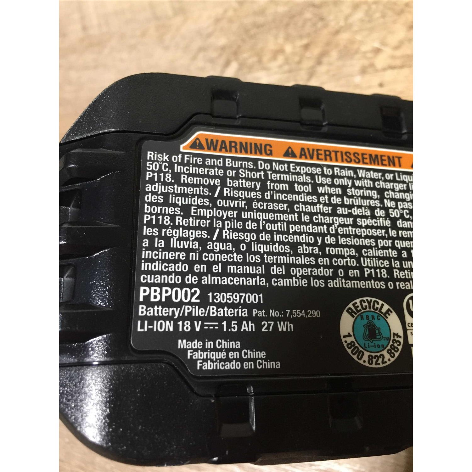 Ryobi One+ HP 18V 1.5ah Lithium Ion Battery with Onboard Fuel Gauge Pbp002 - Image 3