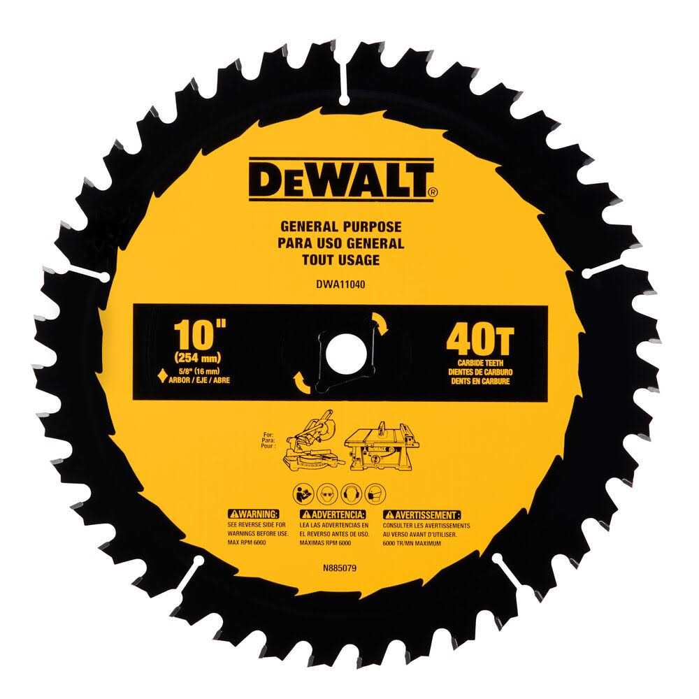 DEWALT 10 60T & 40T Saw Blade DWA110CMB - Image 3