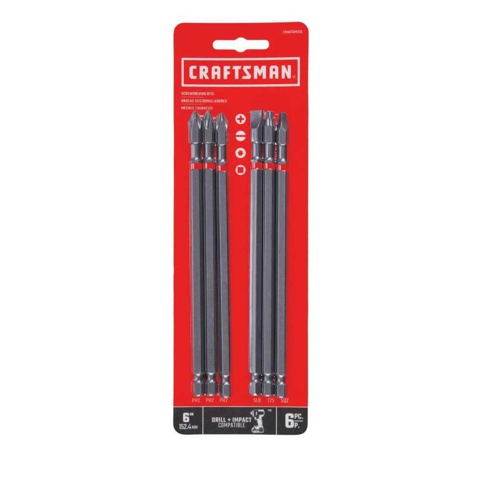 CRAFTSMAN 6-in Screwdriver Bit Set CMAF6MIX6 - Image 3