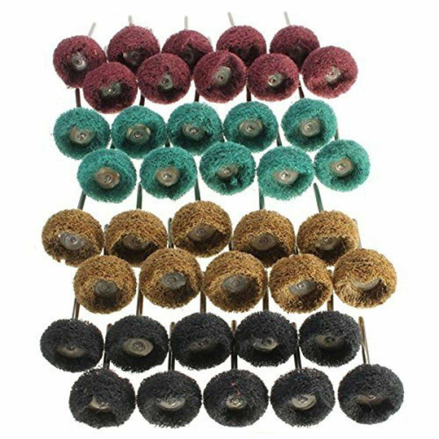 Rocaris 40 Pack 1 inch Abrasive Wheel Buffing Polishing Wheel Set for Rotary Tool - Image 4
