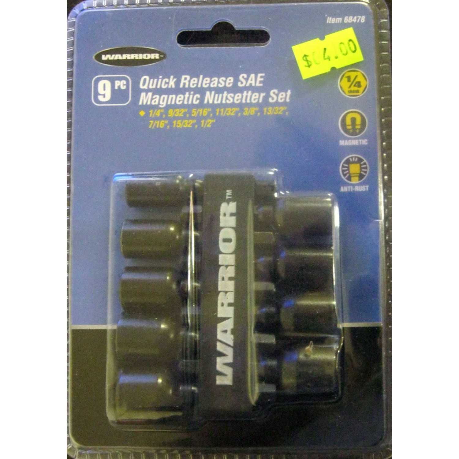 Warrior SAE Quick Release Magnetic Nutsetter Set - Image 3