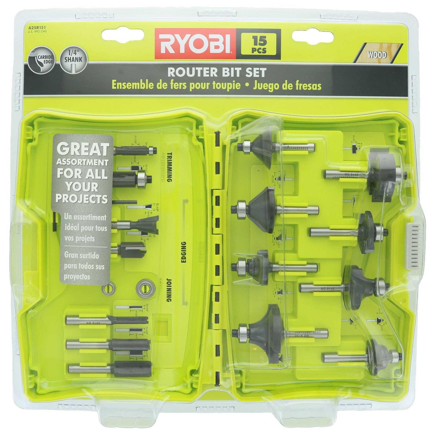 Ryobi A25R151 Shank Carbide Router Bit Set - Image 3