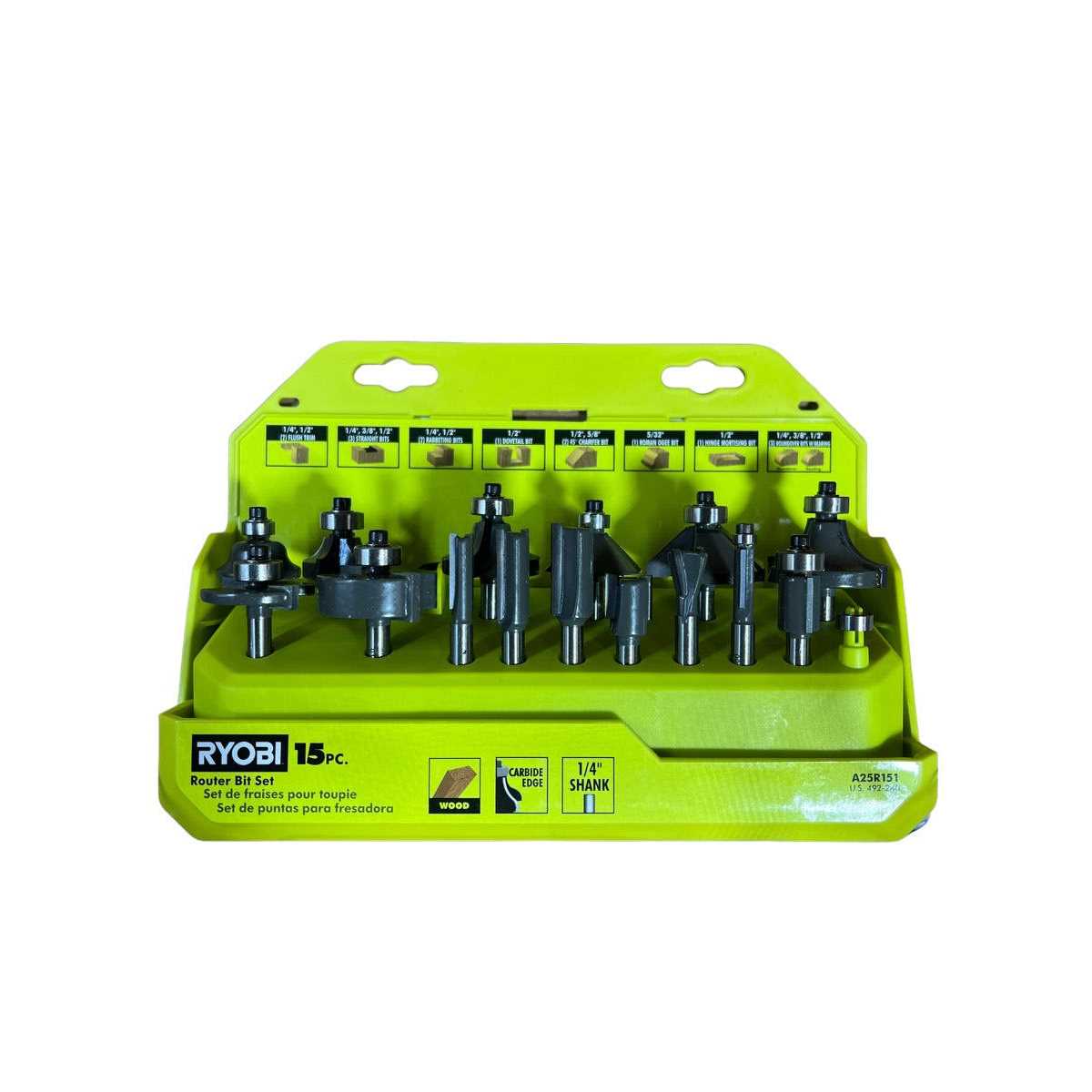Ryobi A25R151 Shank Carbide Router Bit Set - Image 4