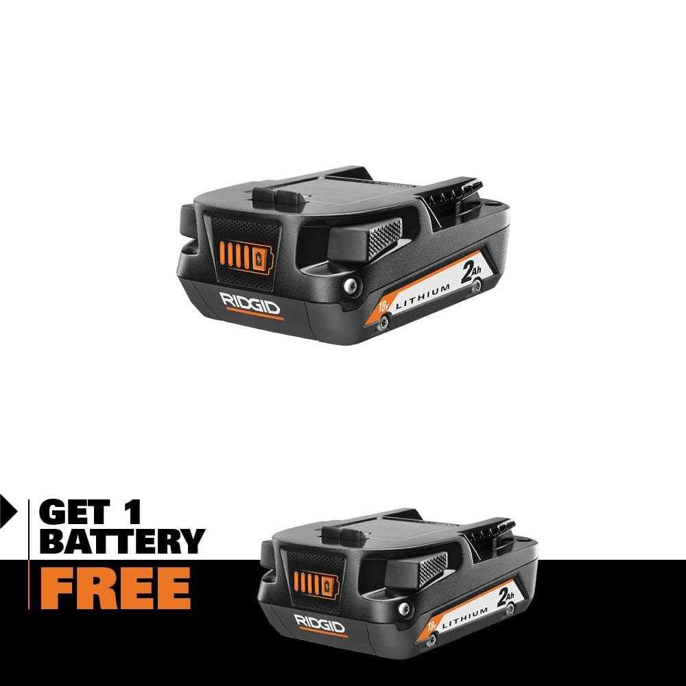 Ridgid 18V 2.0 Ah Lithium-Ion Battery with 2.0 Ah Battery