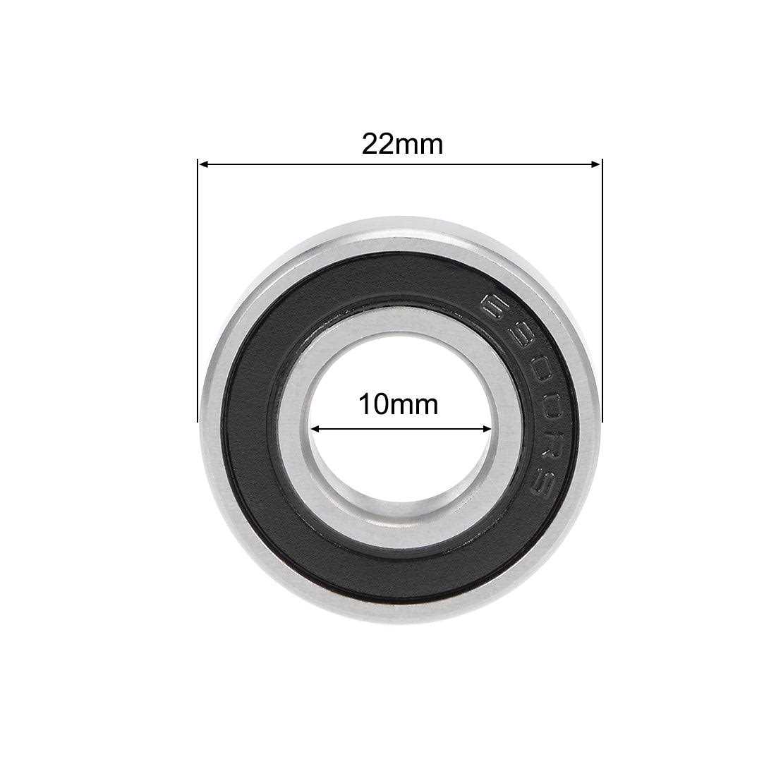 uxcell 635-2RS Ball Bearing 5x19x6mm Double Sealed ABEC-3 Bearings 2pcs - Image 3