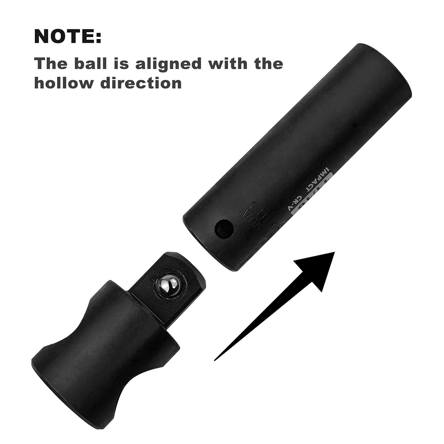 SEKETMAN 3/8-Inch Drive Impact Socket Set,49 Pieces,SAE/Metric,Deep/Shallow,,6 Point,CR-V Steel,Includes Extension Bar,Adapter - Image 3