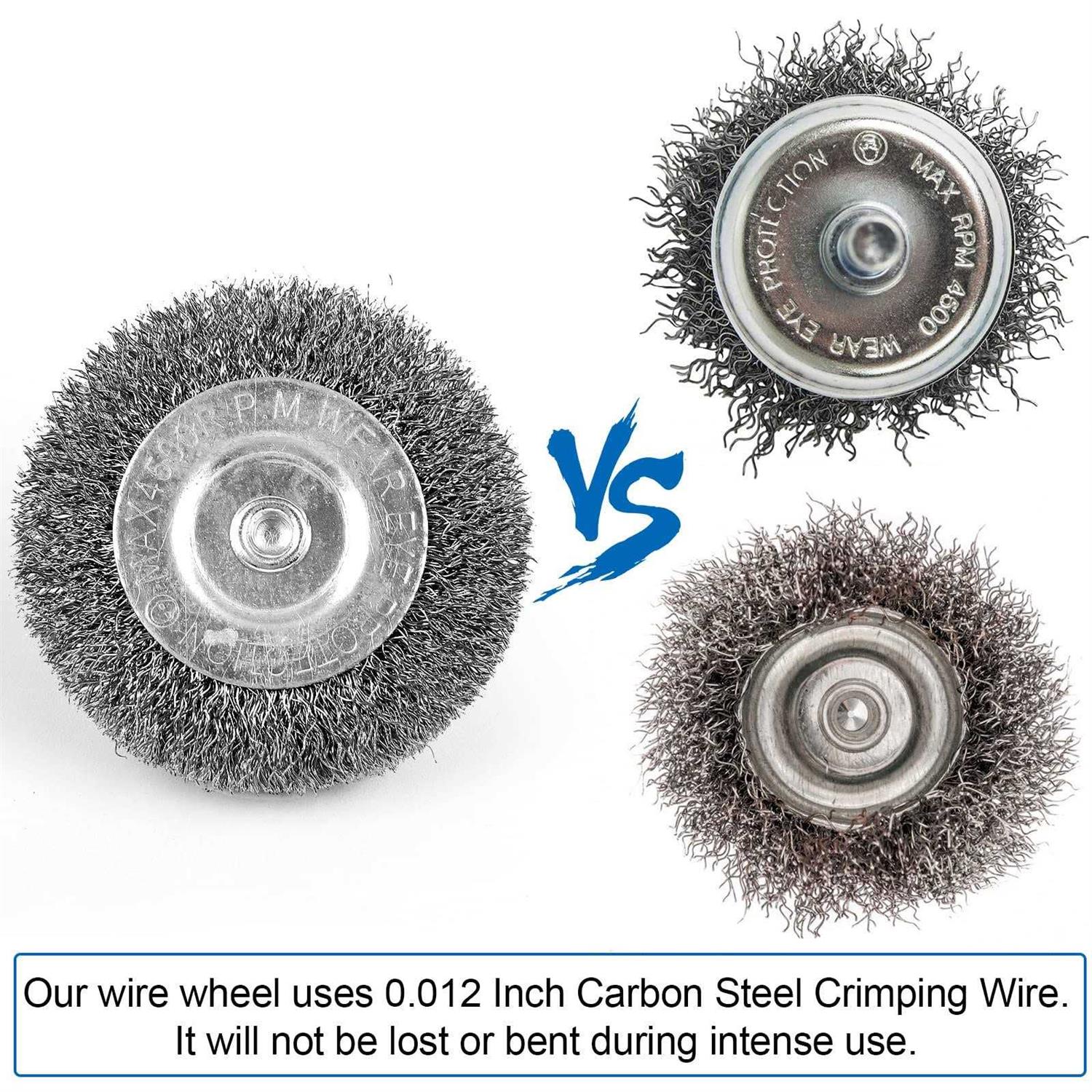 Romeda Wire Brush for Drill, Wire Wheel Brush Cup Set, Drill Wire Brush for Drill 1/4 Inch Arbor for Cleaning Rust, Stripping and Drill Attachment - Image 5