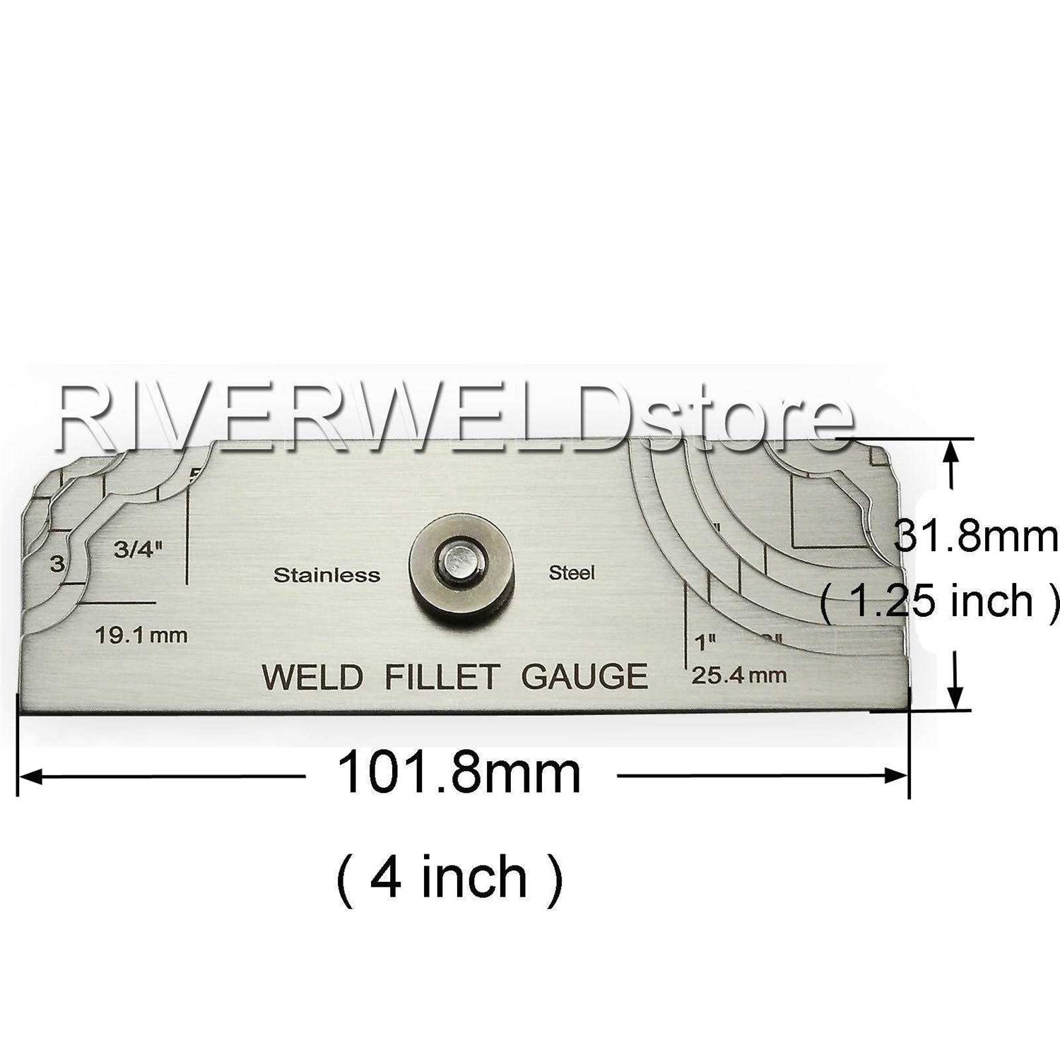 RIVERWELD 7piece Fillet Weld Set Gage Rl Gauge Welding Inspection Test Ulnar Metric & Inch - Image 5