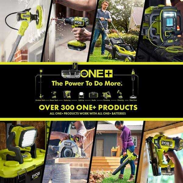 RYOBI ONE+ 18V Lithium-Ion 2.0 Ah Compact Battery with 6-Port Charger - Image 5