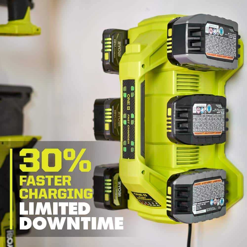 RYOBI ONE+ 18V Lithium-Ion 2.0 Ah Compact Battery with 6-Port Charger - Image 4