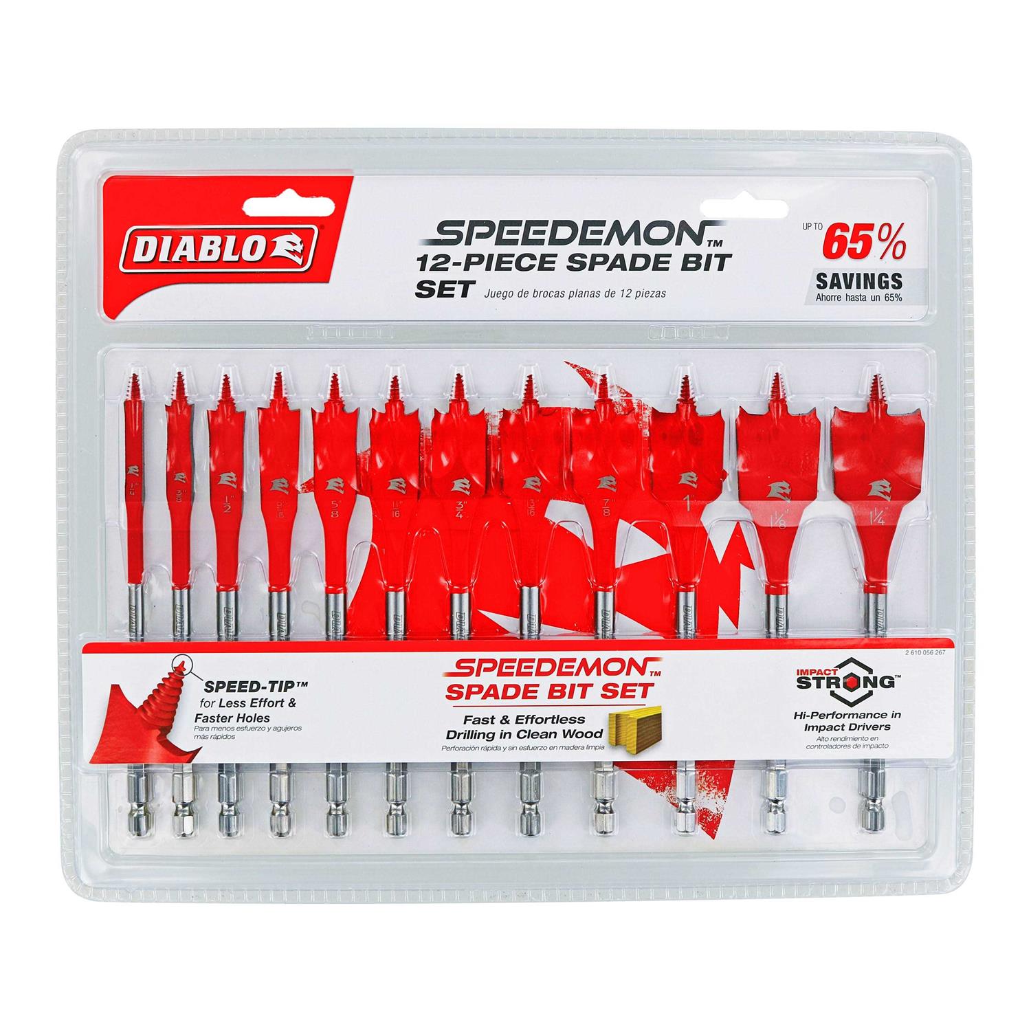 Diablo SPEEDemon 16 Piece Spade Bit Set DSP2980-S16 - Image 2