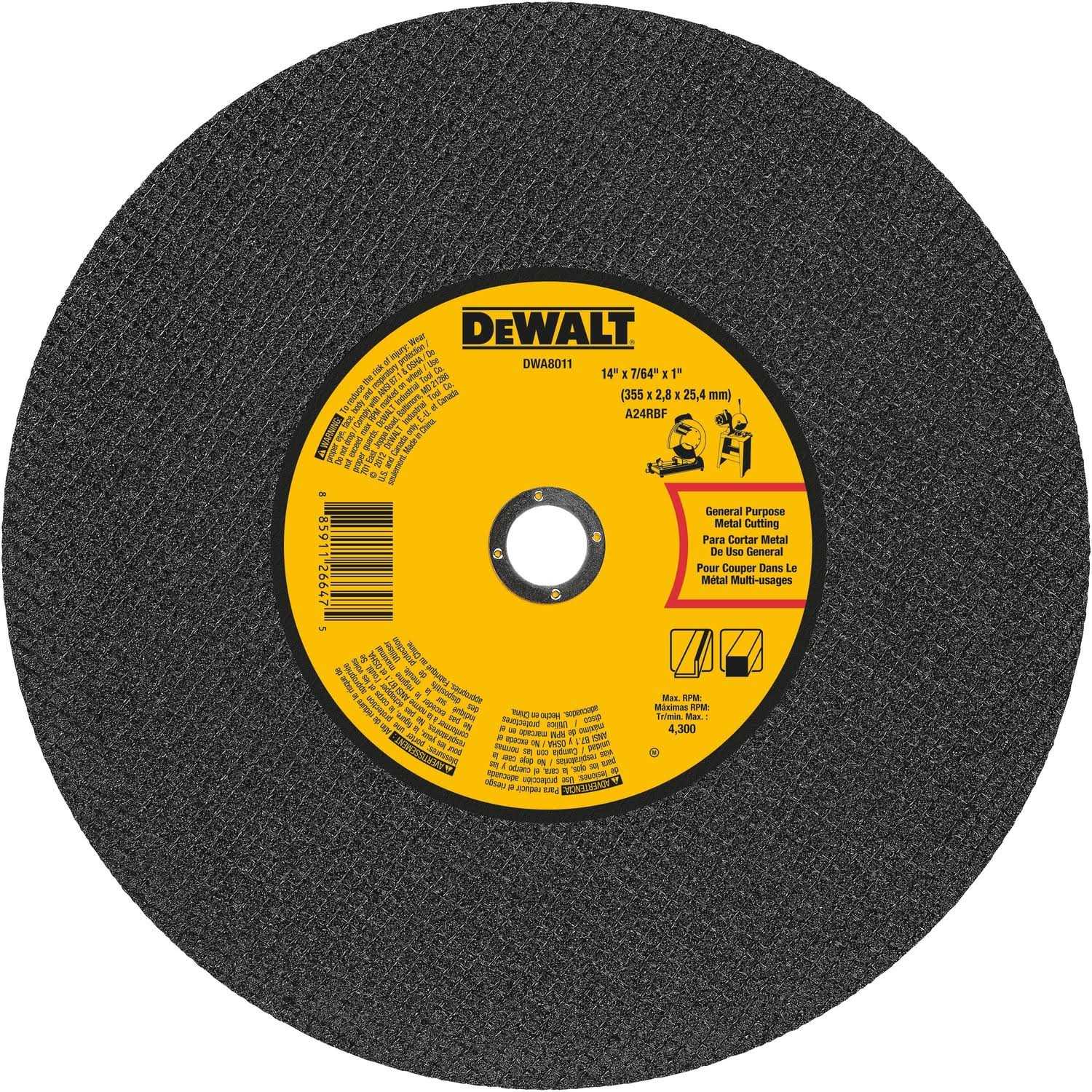 Dewalt General Purpose Chop Saw Wheel DWA8011