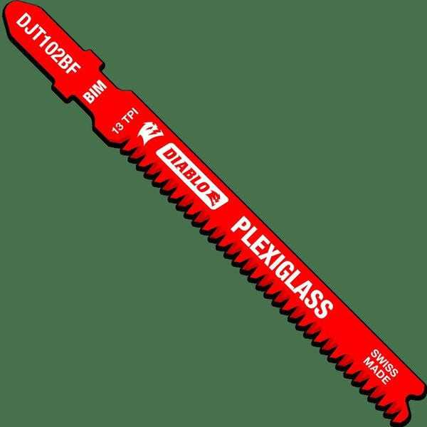 Diablo 3-5/8 in. 13 TPI Bi-Metal T-Shank Jig Saw Blades for Plexiglass DJT102BF5 - Image 2