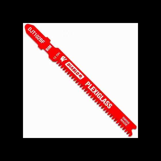 Diablo 3-5/8 in. 13 TPI Bi-Metal T-Shank Jig Saw Blades for Plexiglass DJT102BF5 - Image 5