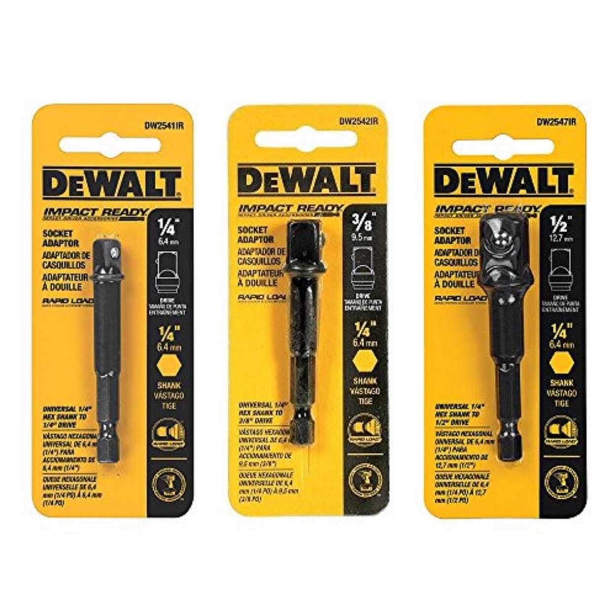 DeWalt 3-pc Socket Adapter Set includes DW2541IR - Image 4
