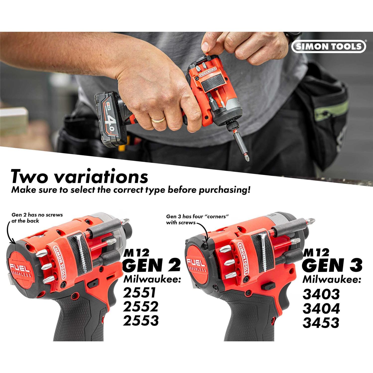 Simon Tools Magnetic Bit Holder for Milwaukee M12 Impact Driver & Drill - Image 3