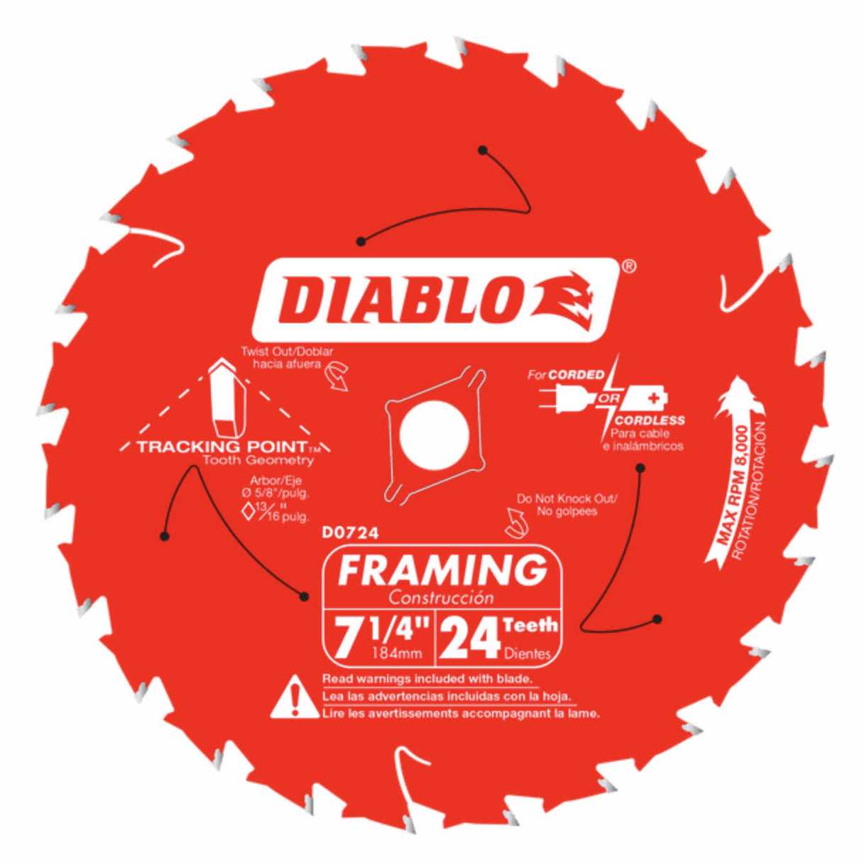 DeWalt DWAF16542 6-1/2 X 5/8 42T Flexvolt Tracksaw Blade - Image 4