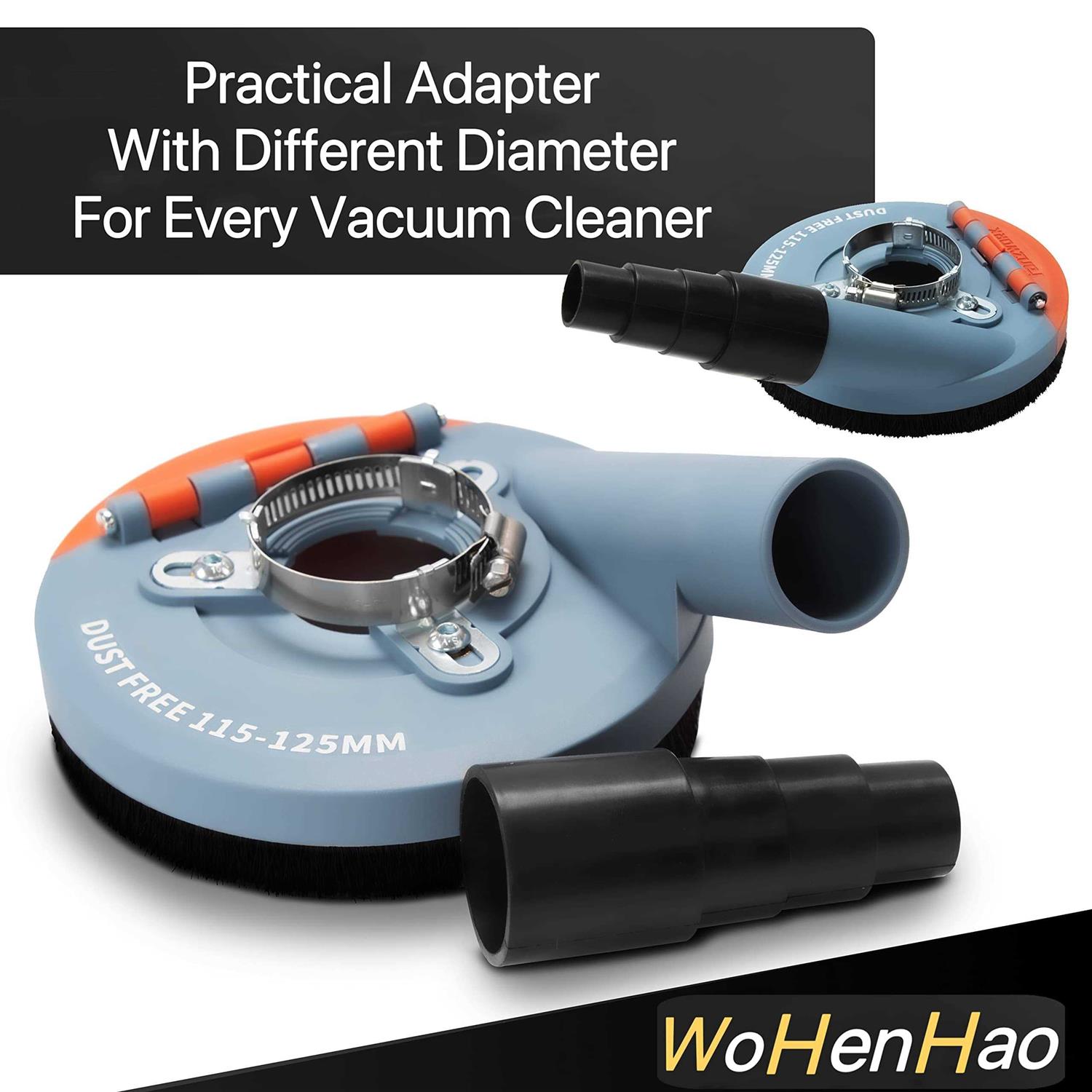 Wohenhao Dust Shroud for Angle Grinder 4.5-5 inch + 2 PCS Diamond Grinding Cup Wheel 5 inch + Replacement Brush - Image 4