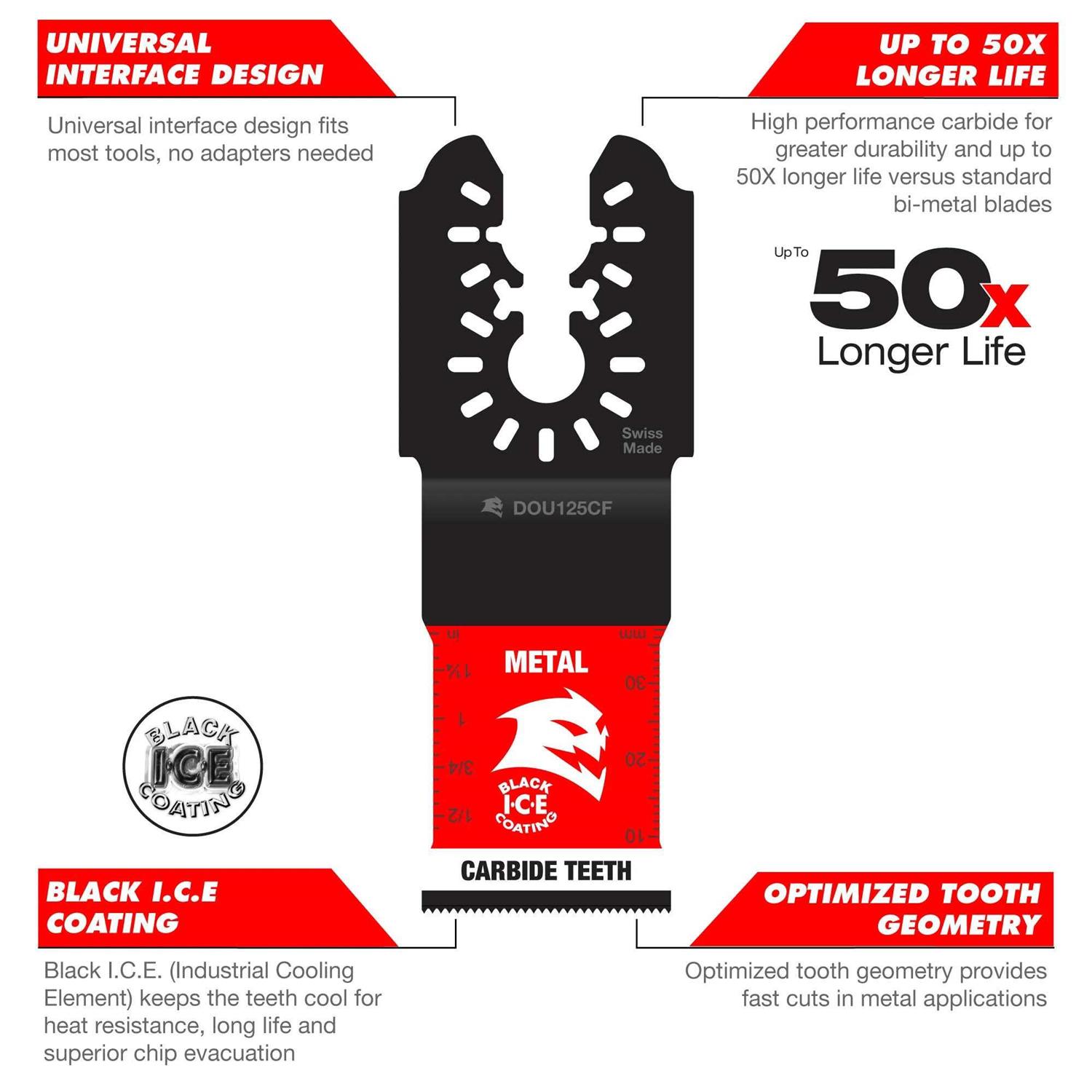 Diablo Universal Fit Carbide Oscillating Blade Set DOU3CS - Image 3
