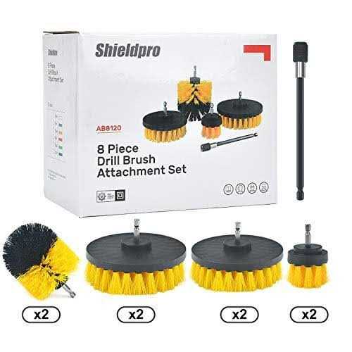 Shieldpro Drill Brush Attachment Set,Power Cleaning Scrub Brush,All Purpose Drill Brushes with Extend Long Attachment for Bathroom and Kitchen - Image 5