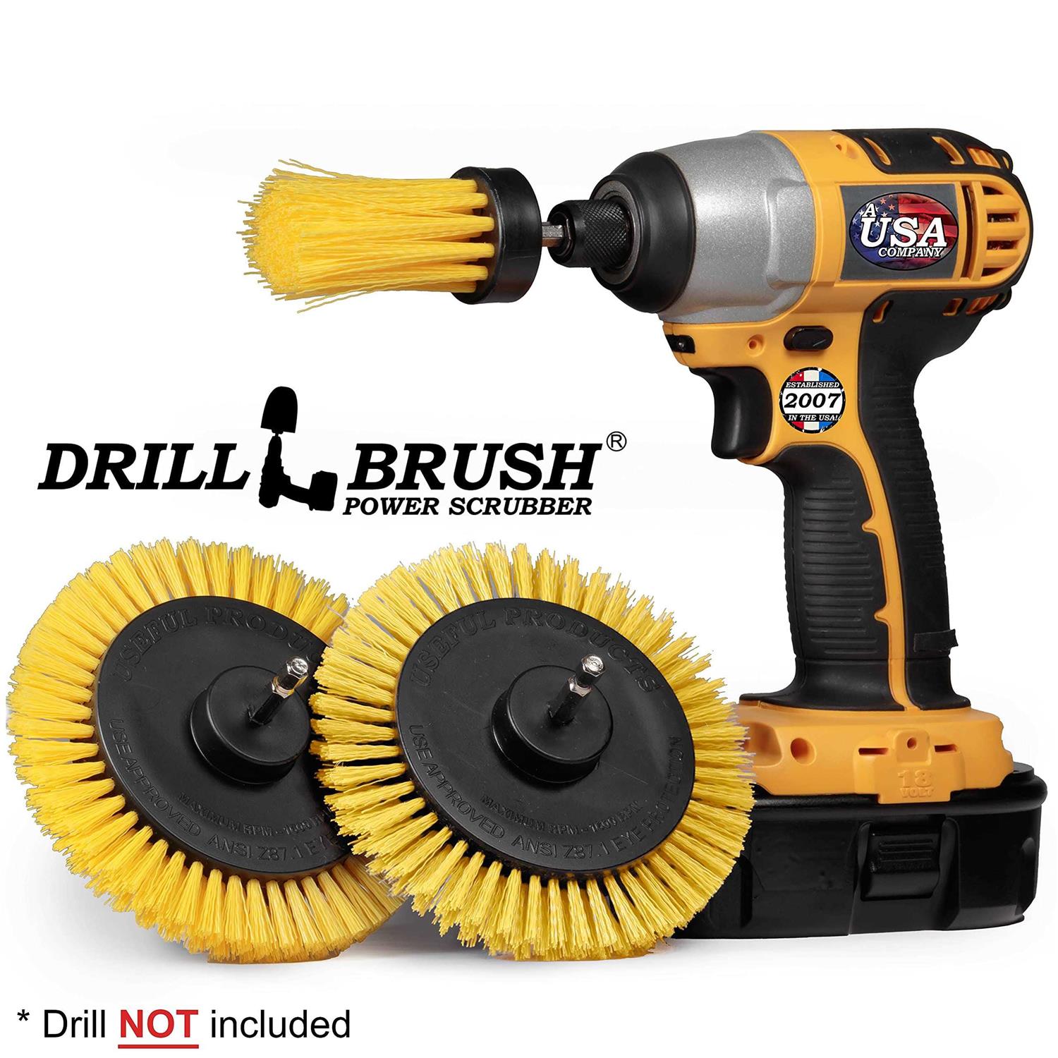 Drillbrush Tile & Grout Cleaning Drill Brush Set Shower Floor Scrub Brush for Drill - Image 2