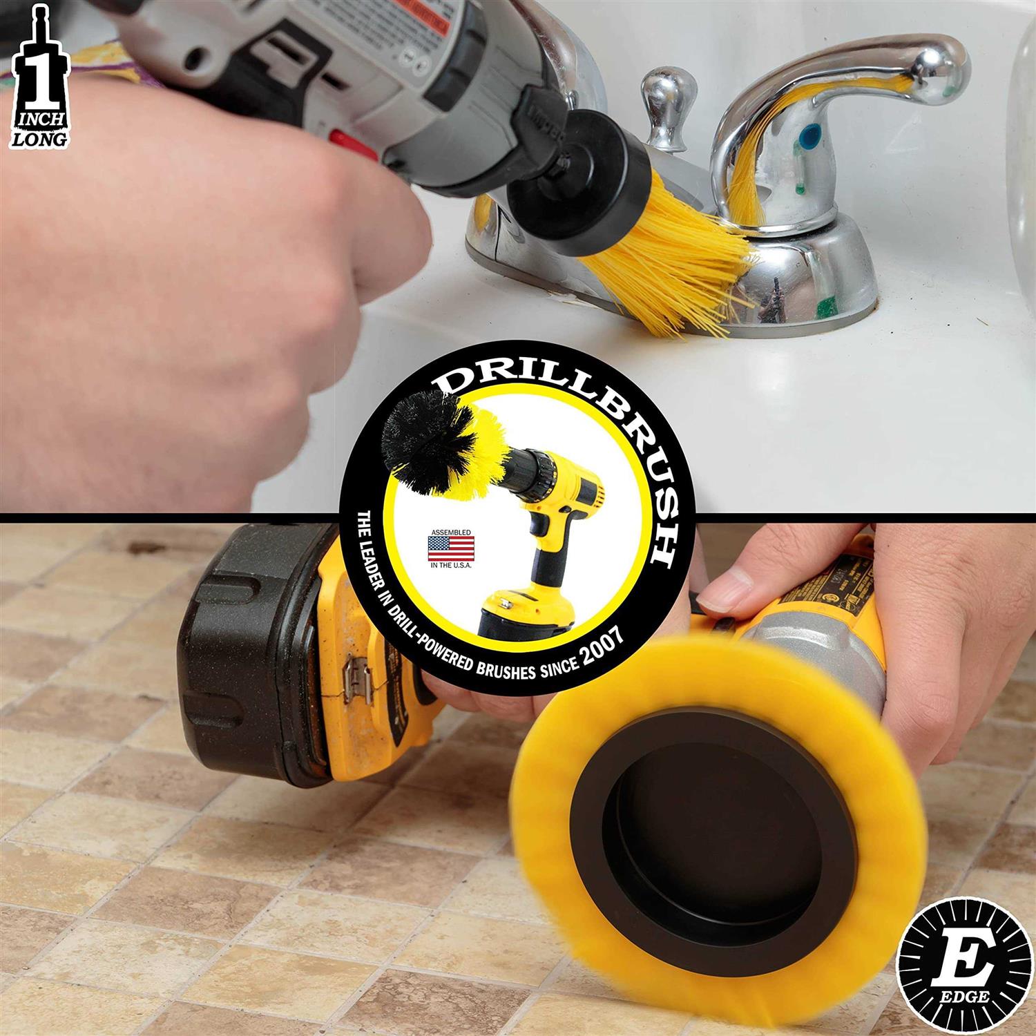 Drillbrush Tile & Grout Cleaning Drill Brush Set Shower Floor Scrub Brush for Drill - Image 5