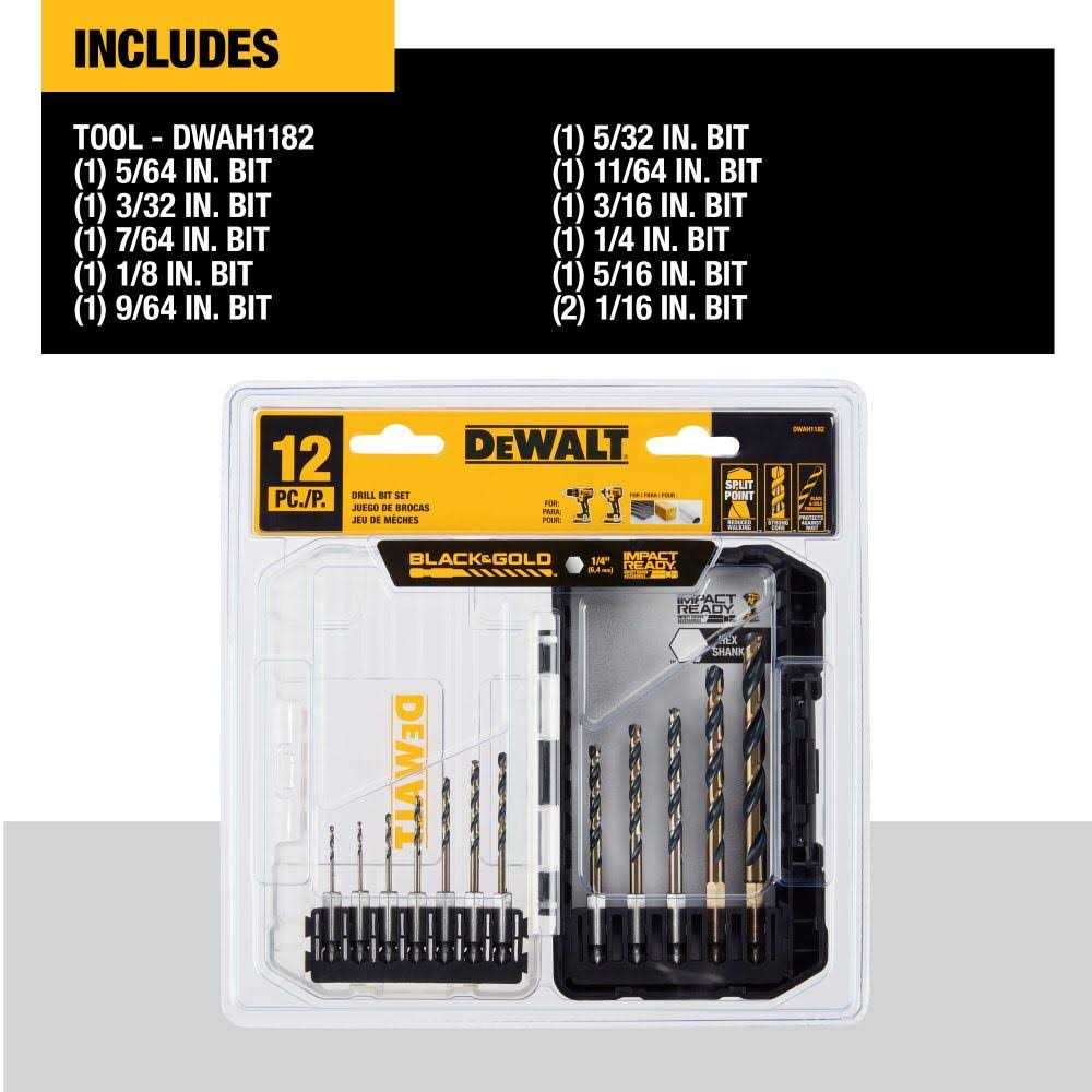 DEWALT Black and Gold Impact Ready Metal Drill Bit Set - Image 3