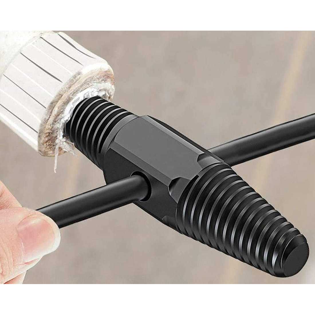 Screw Extractor Dual-use Water Pipe Screw Removal Tool Broken Bolt Remover for 1/2 Inch 3/4 Inch Pipes Valve Faucet - Image 3