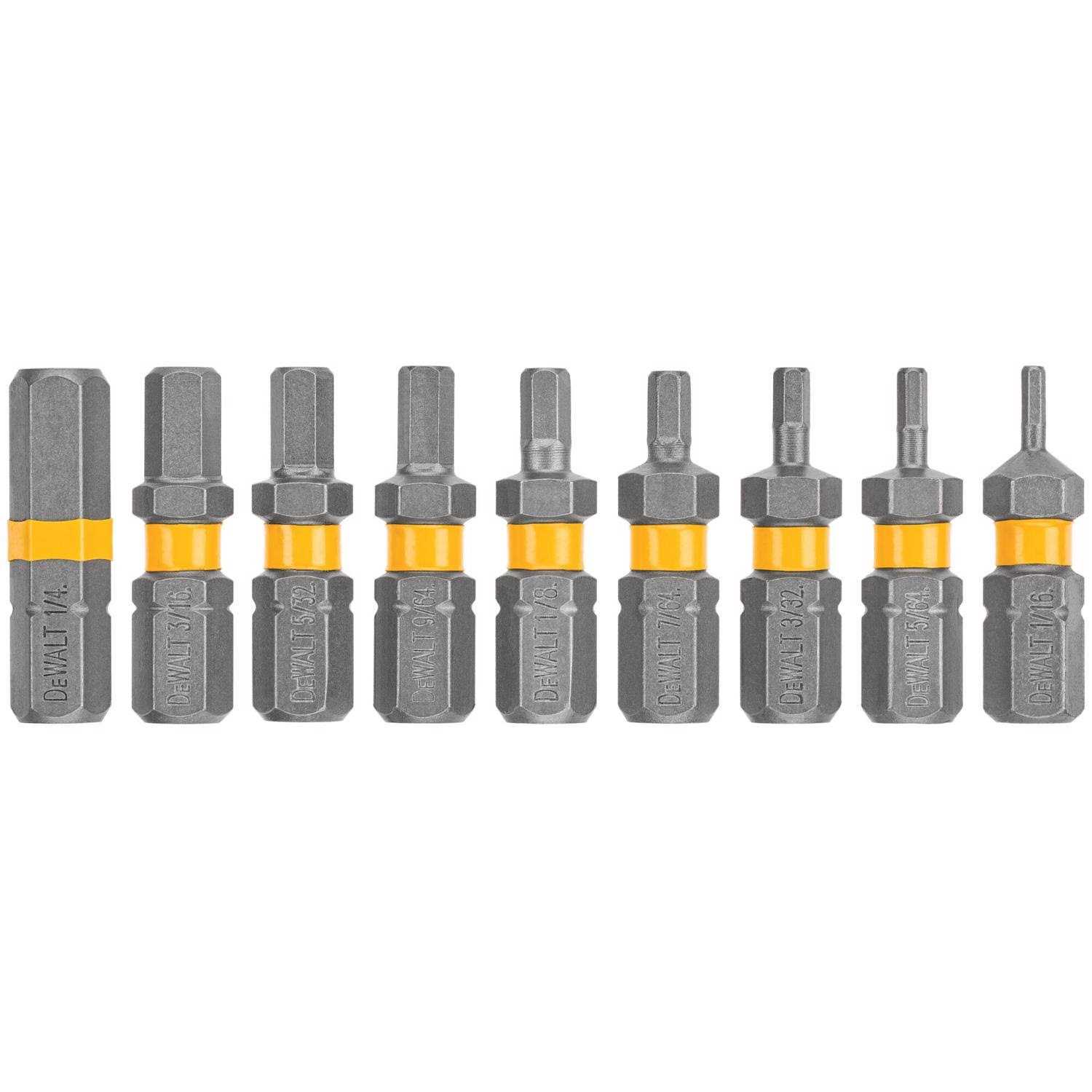 DeWalt Max Fit Hex 1 in. L Screwdriver Bit Set Steel 9 pk - Image 5