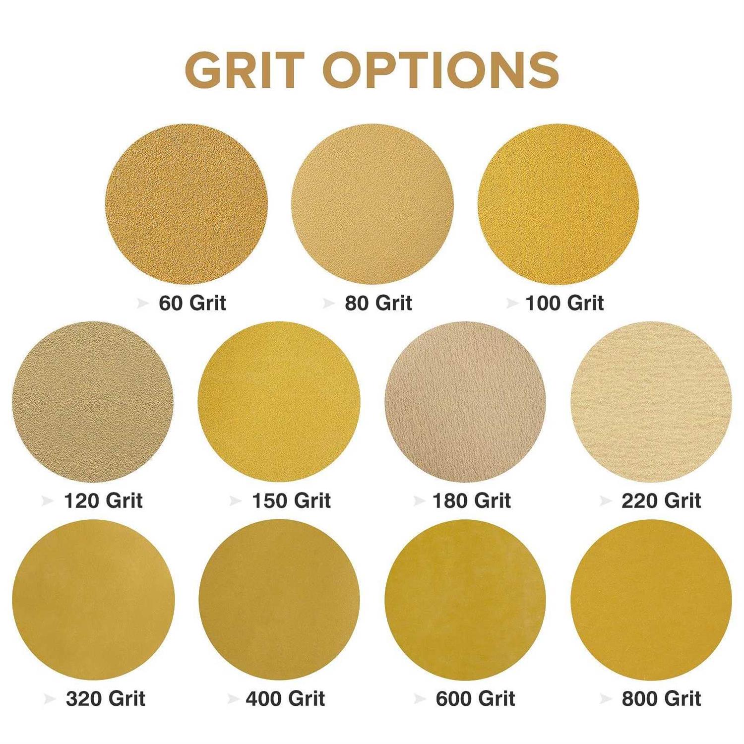 Shawya 100 PCS 6 Inch PSA Sanding Discs Grit Self Adhesive Sticky-back Sandpaper for DA Sander Woodworking Wood Metal - Image 3