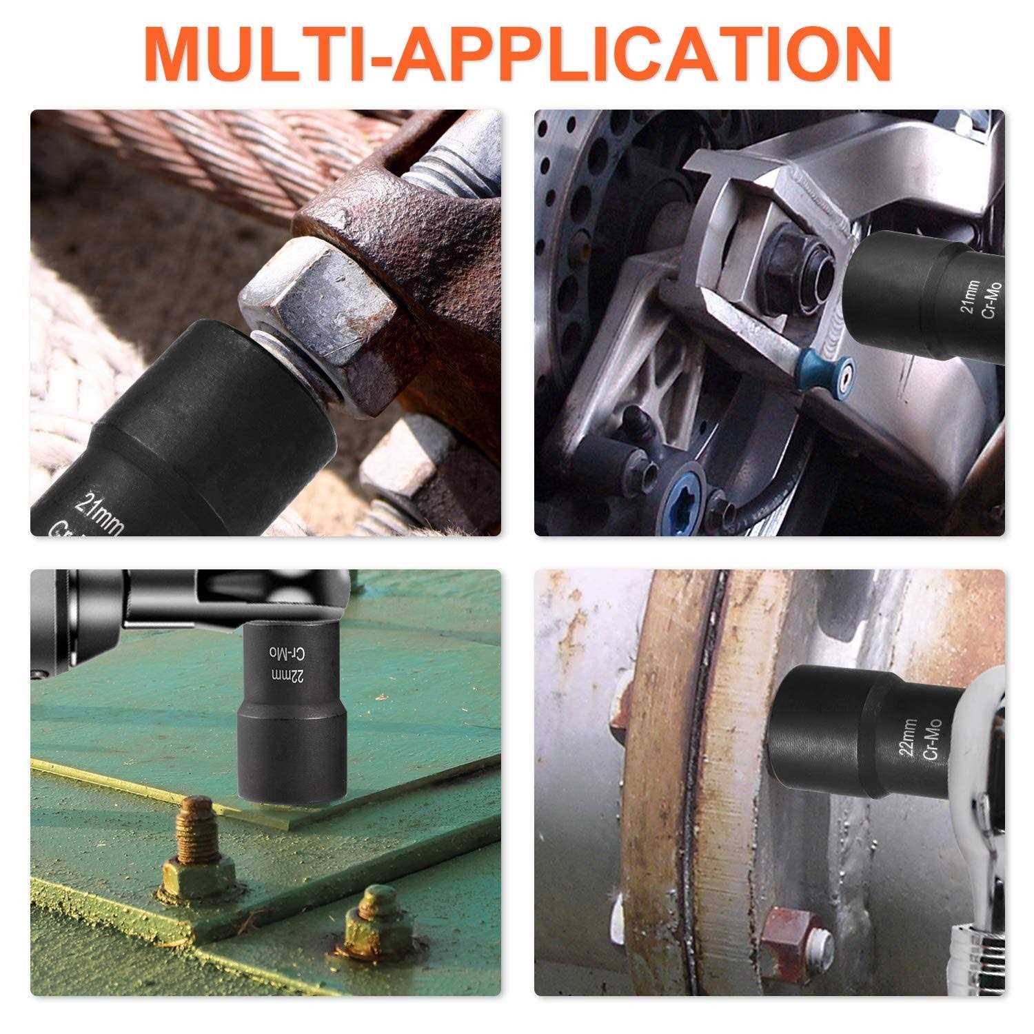 THINKWORK Twist Socket Set Lug Nut Remover Extractor Tool - Image 4