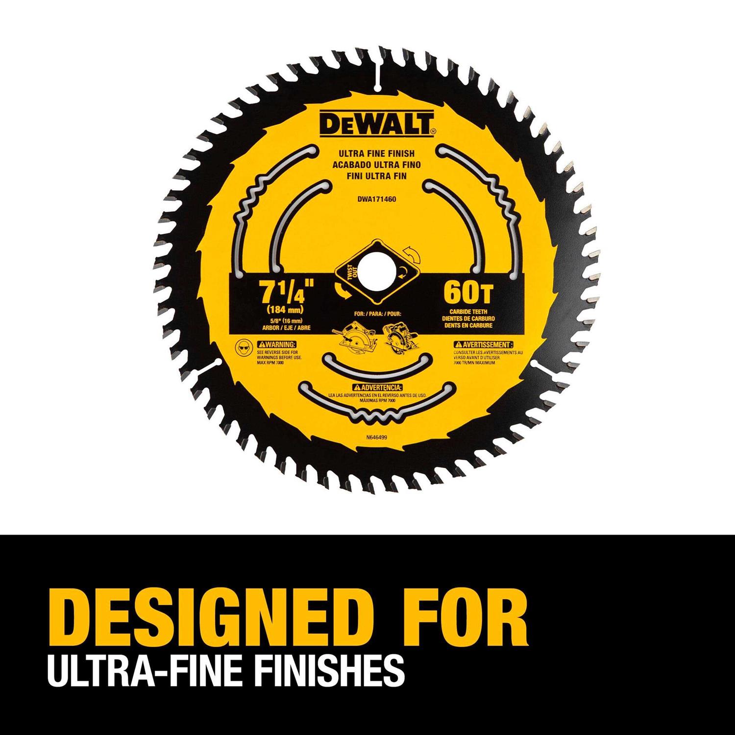 DeWalt 7-1/4 in. Circular Saw Blade DWA171460 - Image 3