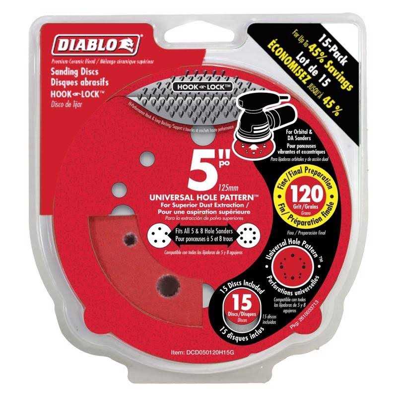 Diablo 120 Grit Mouse Sandpaper DCTCAT120H05G - Image 5