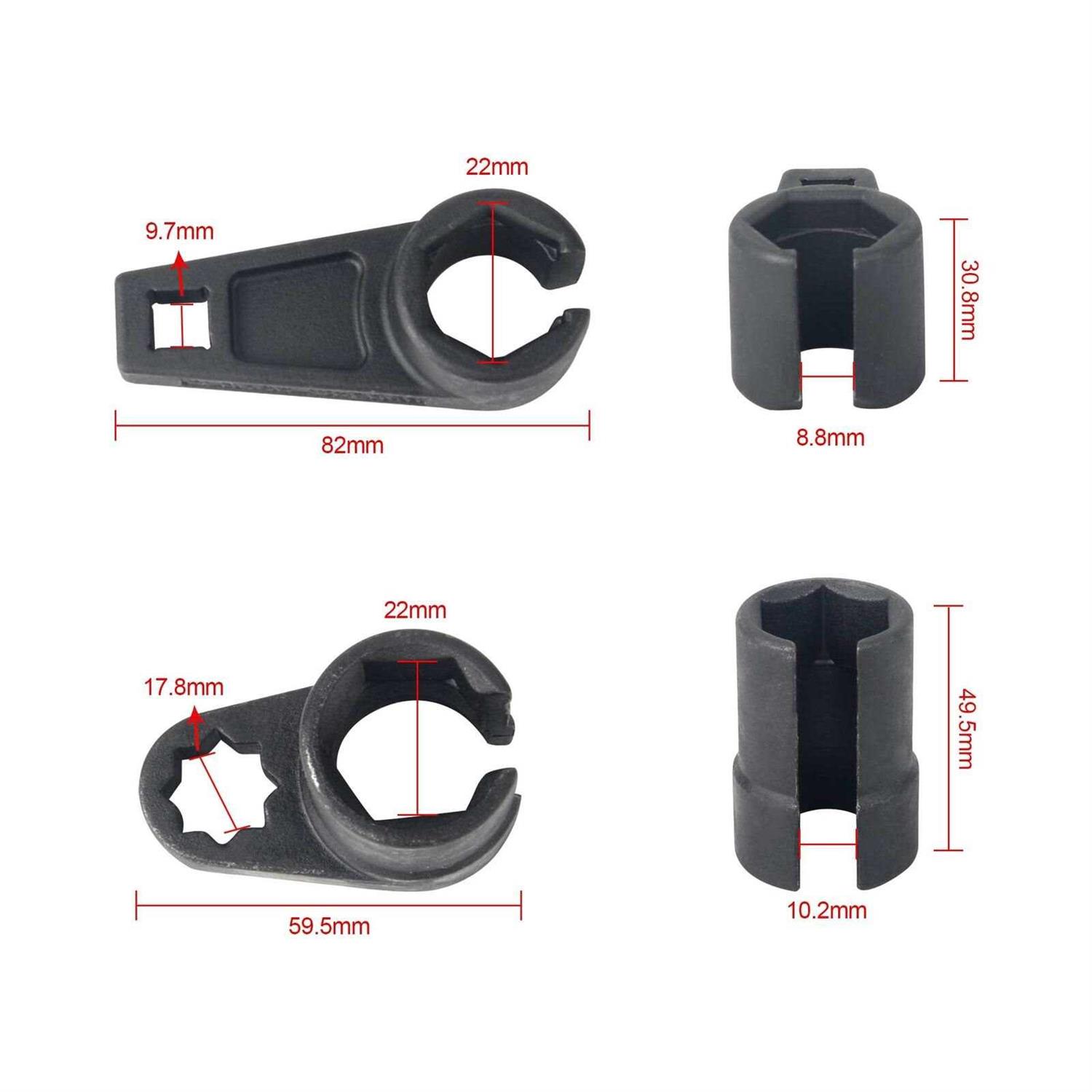 DAYUAN 7Pcs Oxygen Sensor Remover Set,3/8 & 1/2 Drive Oil Pressure Sending Unit Removal Kit O2 Sensor Socket Set - Image 4