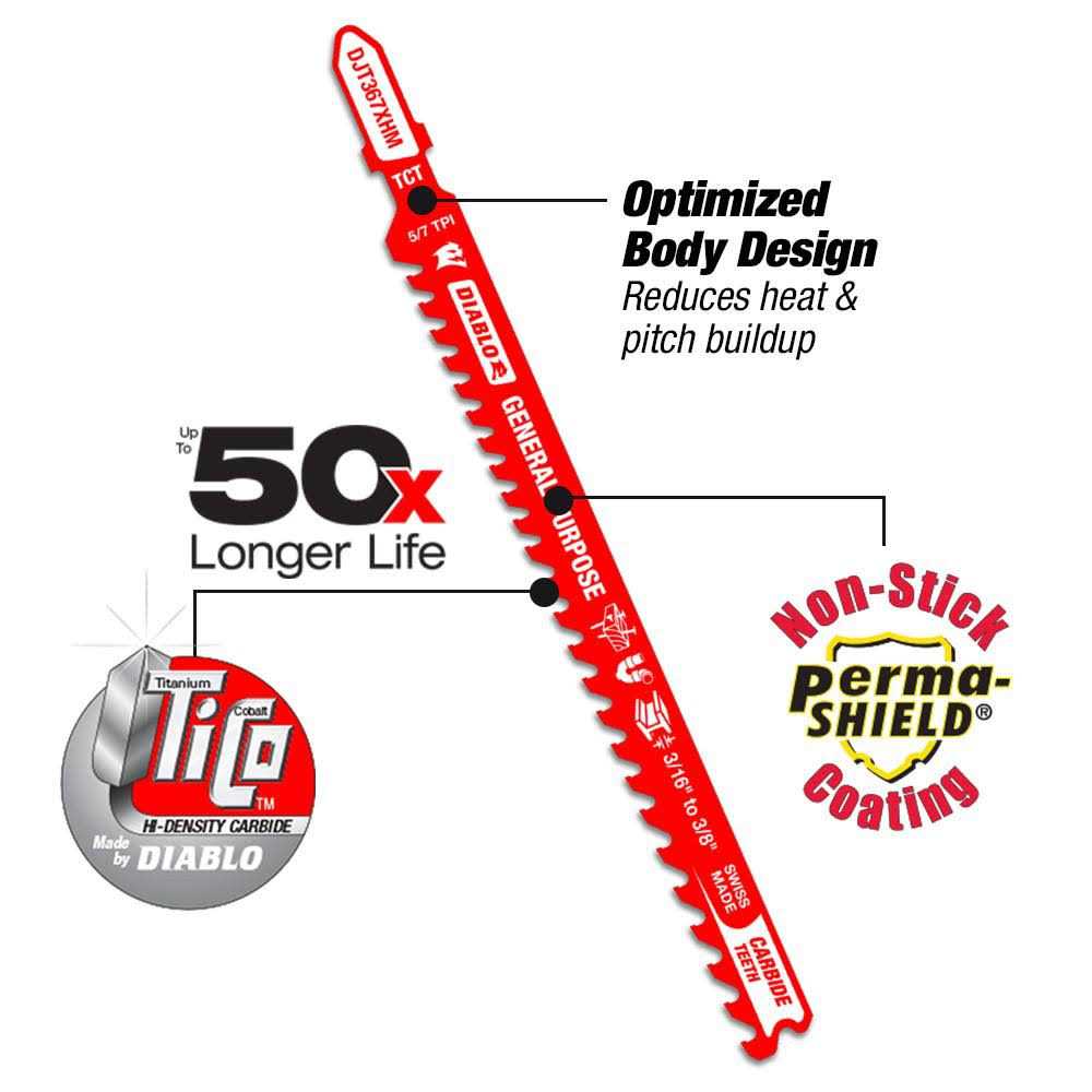 Diablo 3-1/4 in. Carbide Grit T-Shank Ceramic Tile & Glass Jig Saw Blade DJT130RF - Image 3