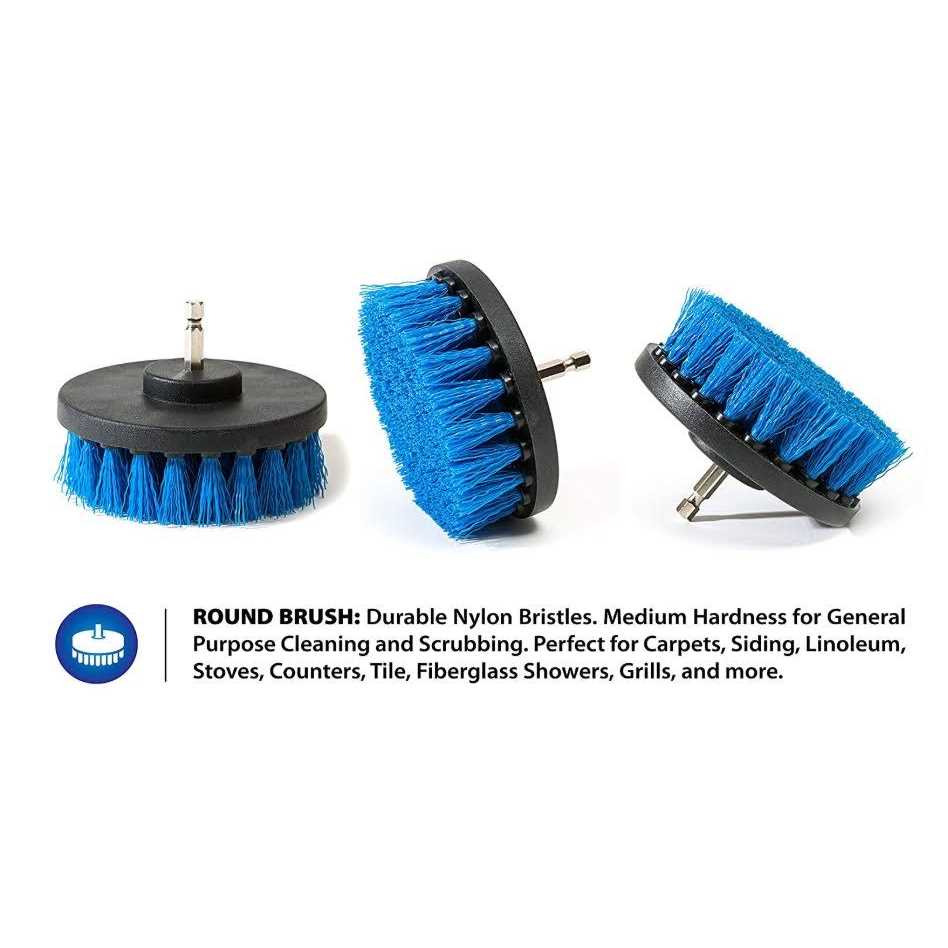 RevoClean 4 Piece Scrub Brush Power Drill Attachments-All Purpose Time Saving Kit-Perfect for Cleaning Grout - Image 5