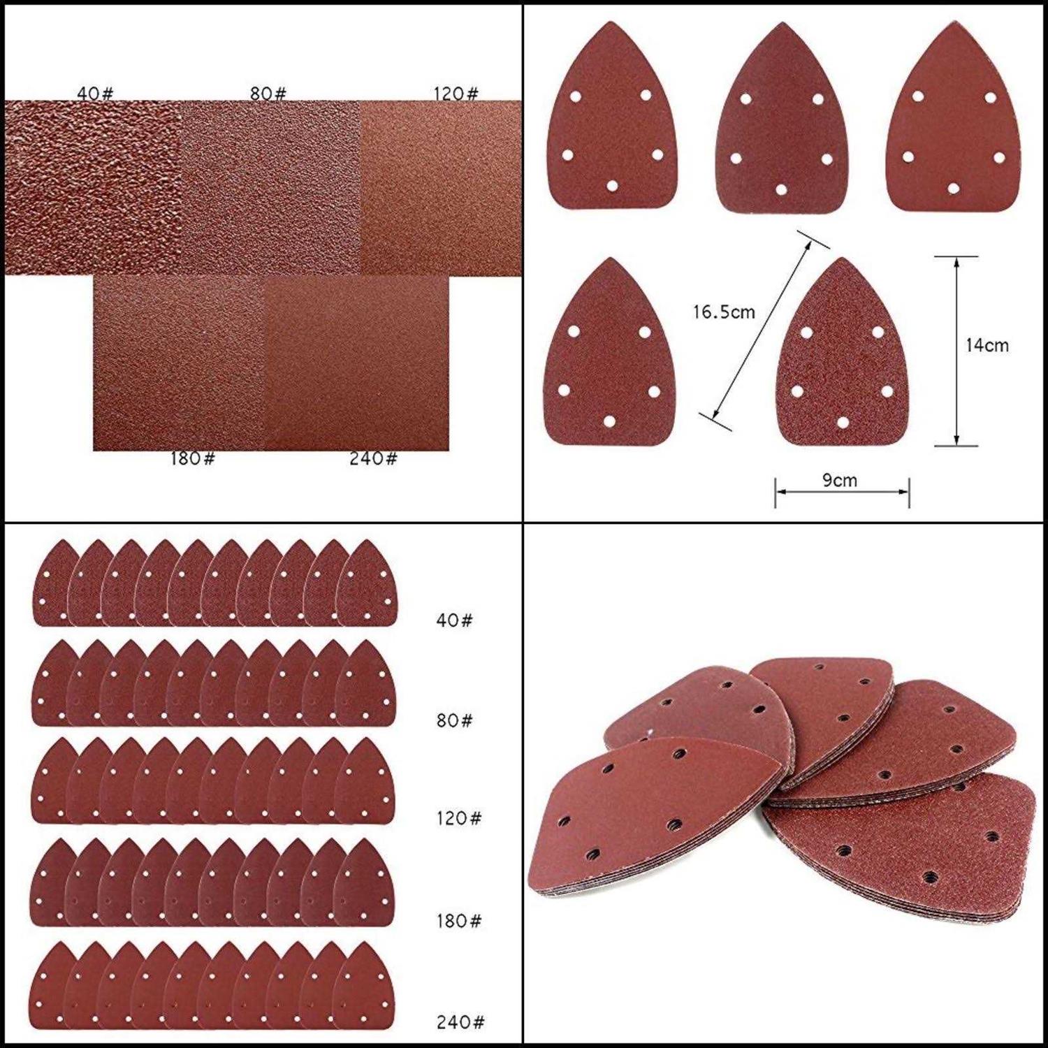 Coceca Mouse Detail Sander Sandpaper Sanding Paper Assorted Sanding Pads 40 80 120 180 240 Grits - Image 5