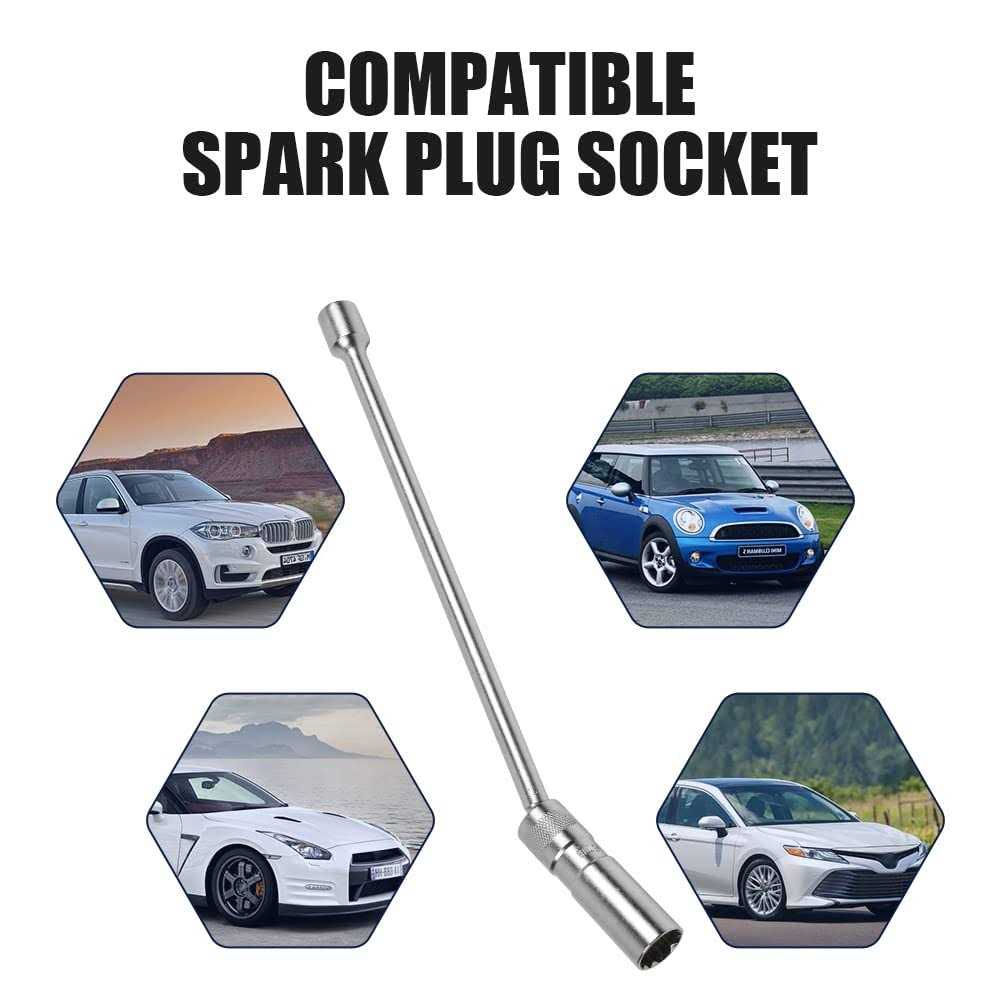 Cmtool Thin Wall Spark Plug Socket with Extension Spark Plug Socket Set Magnetic 12 point Socket 3/8 Inch Drive - Image 4