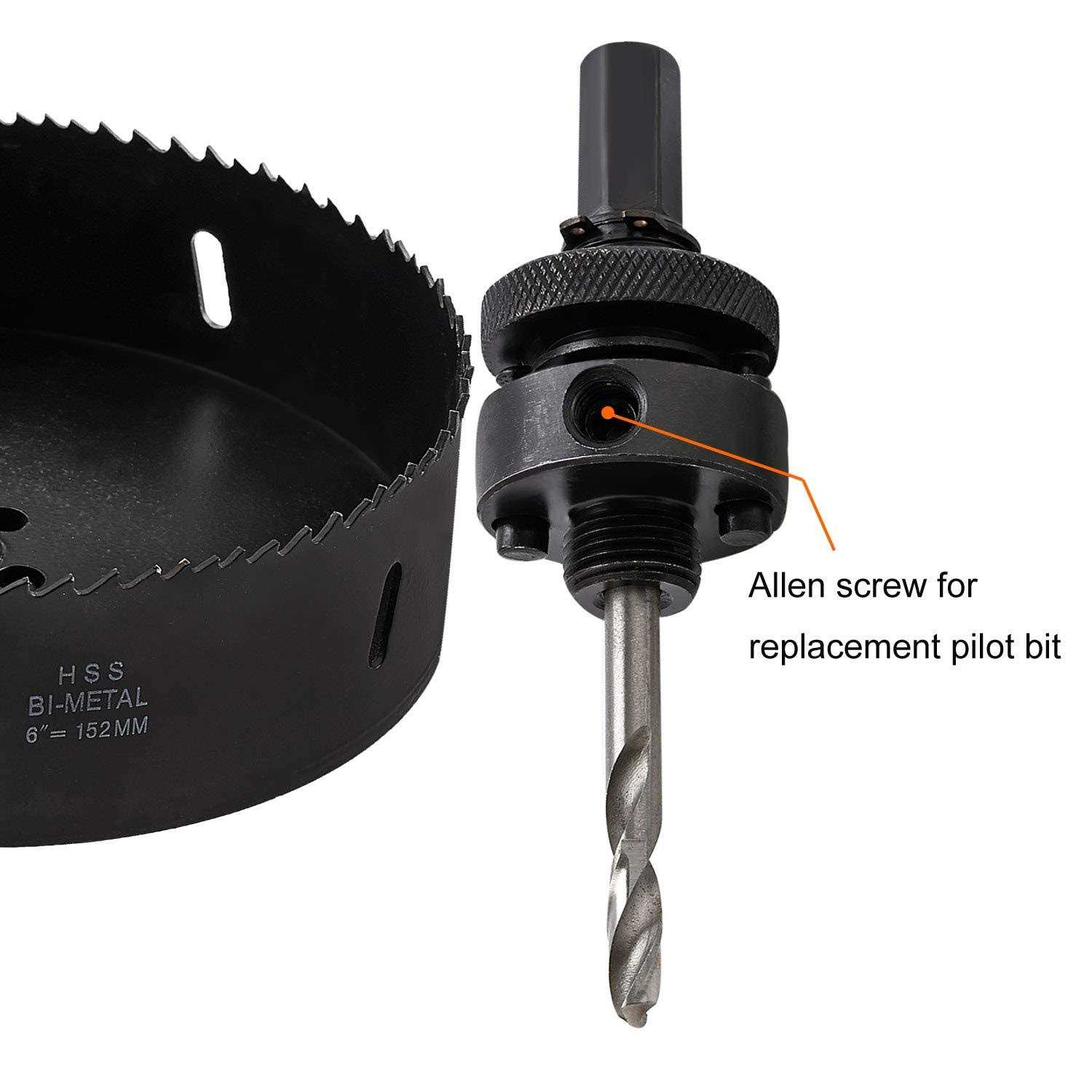 CPROSP 6 inch/152mm Hole Saw Heavy Duty Bi-Metal HSS Hole Saw for Cornhole Boards - Image 5